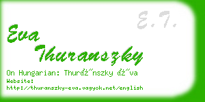 eva thuranszky business card